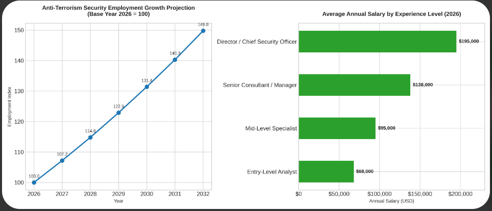 Anti-terrorism security employment growth projection