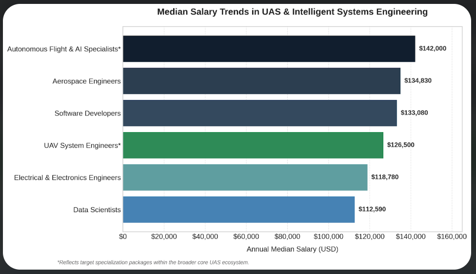 Median Salary Trends in UAS & Intelligent Systems Engineering