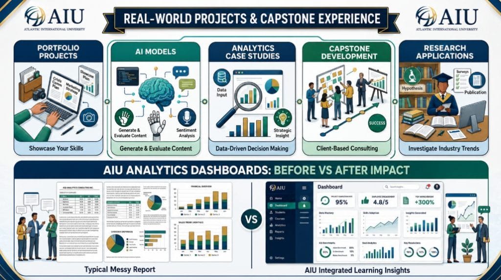 Real-world projects & capstone experience