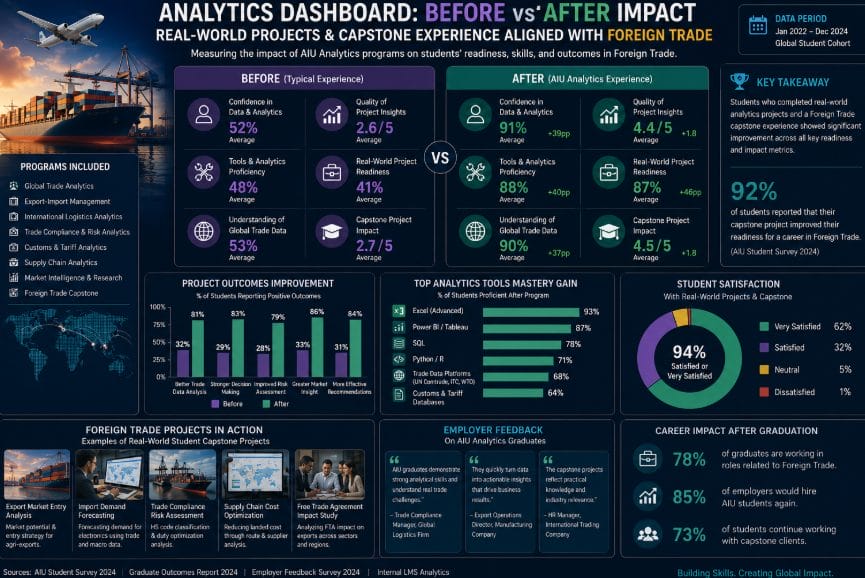 analytics dashboard before vs after impact