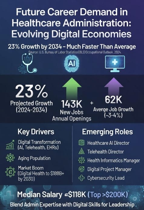 future career demand in healthcare administration evolving digital economies