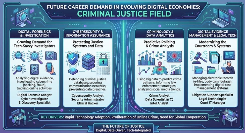 future career demand in evolving digital economies criminal justice field