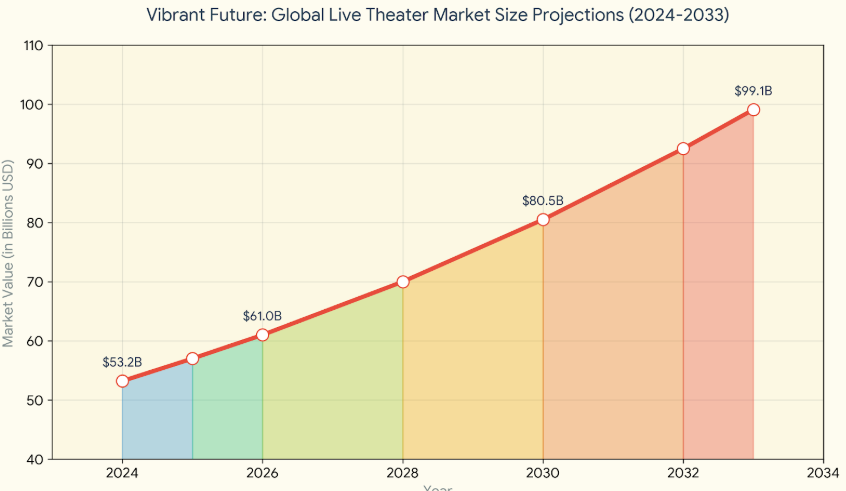 vibrant future global live theater market size projections 2024 2033