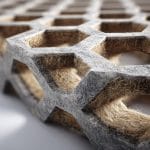 The Three-Dimensional Reinforcement and Inclusion of Carpet Waste in Concrete