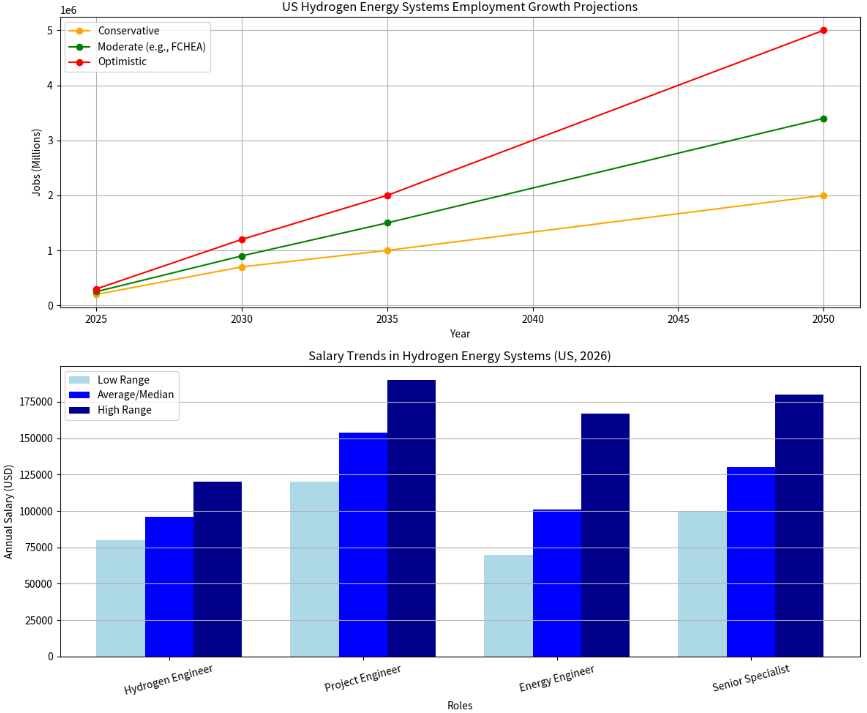 US Hydrogen Energy Systems Employment Growth Projections