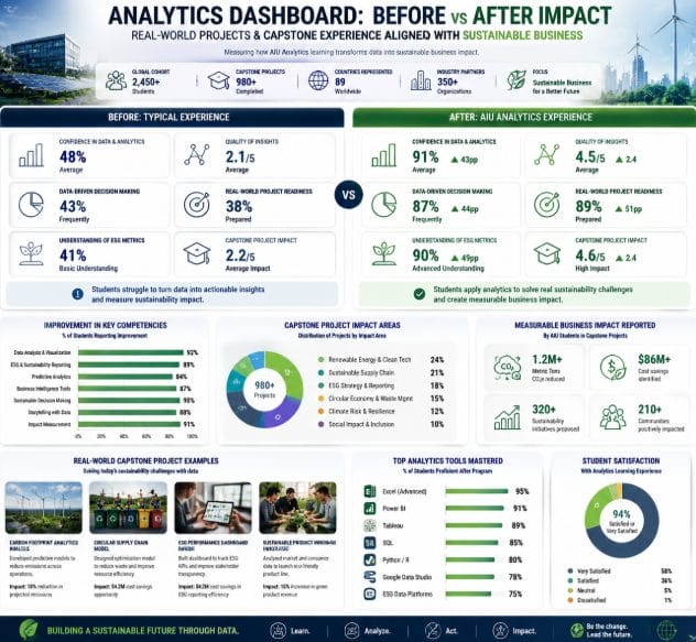 analytics dashboard before vs after impact