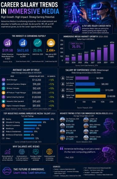 career salary trends in immersive media