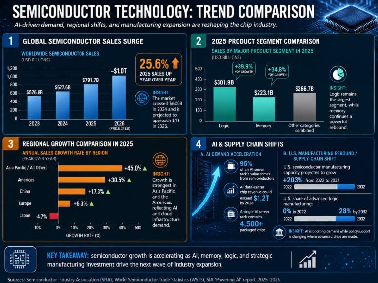 semiconductor technology trend comparison