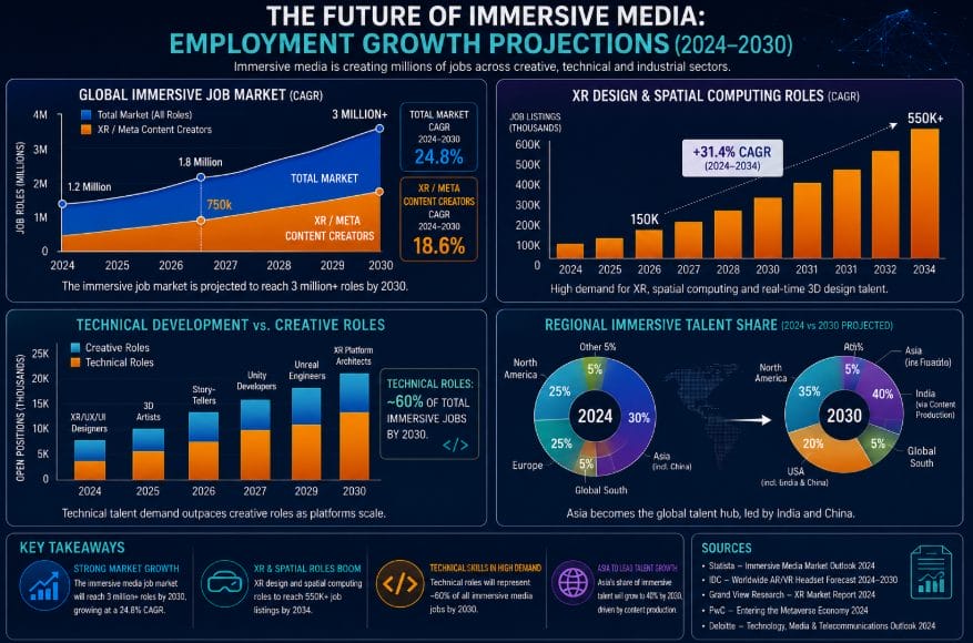 the future of immersive media employment growth projections 2024 2030